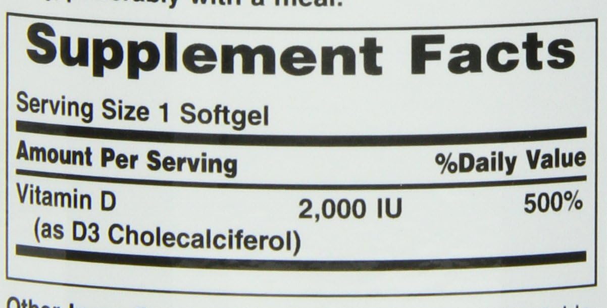 Vitamin D by Nature’s Bounty for immune support. Vitamin D provides immune support and promotes healthy bones. 2000IU, 240 Softgels: Health & Personal Care