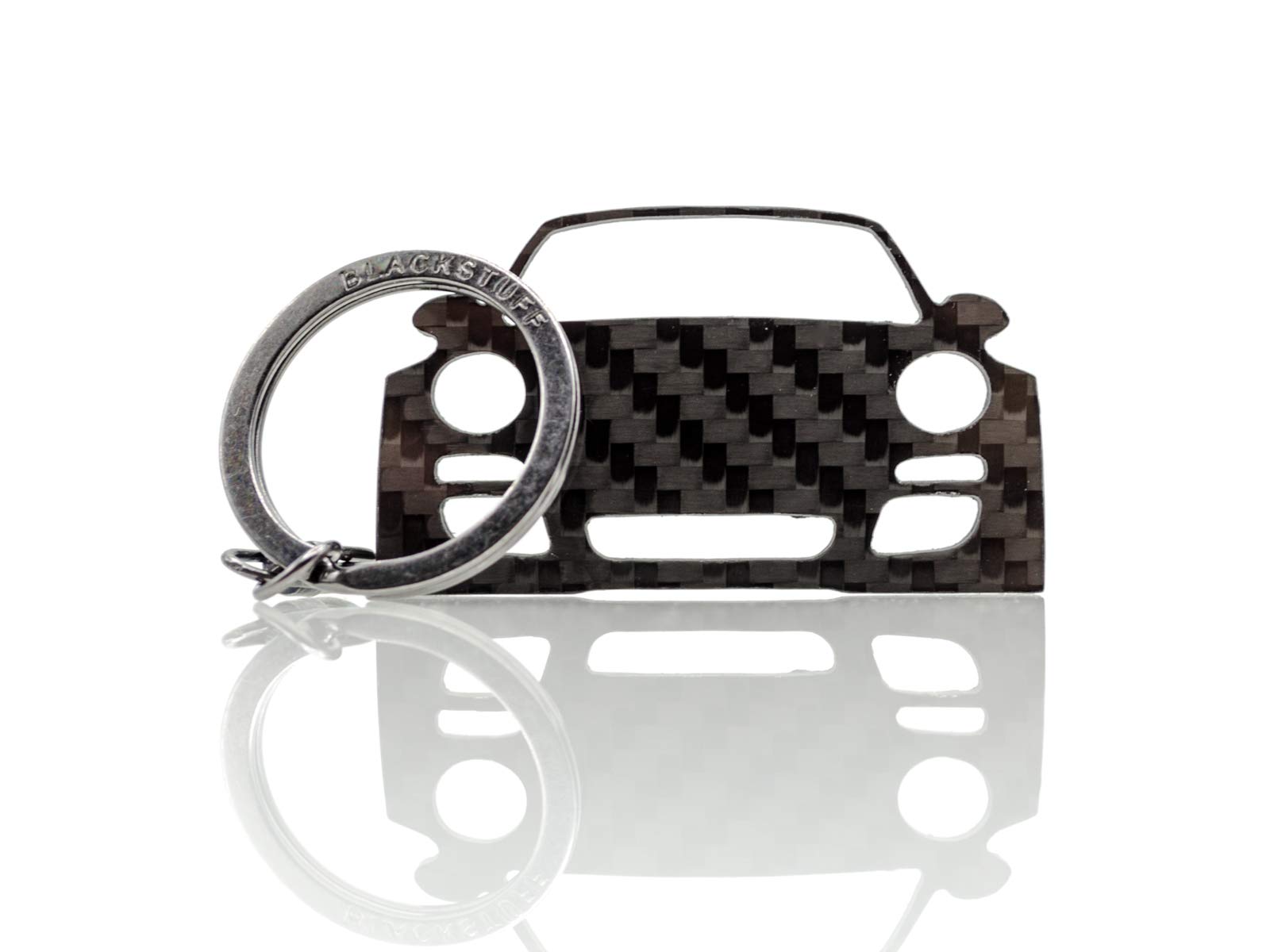 BlackStuff Carbon Fiber Keychain Keyring Ring Holder Compatible with 997 Carrera Targa Turbo 911 2012-2014 BS-111