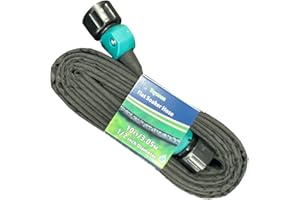 Teycooa Garden Flat Soaker Hose 10 Ft for Garden Beds, Water Hose Linkable Irrigation System Lightweight and Easy Gardening Yard Work Watering Plants and Flowers