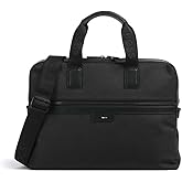 BOSS, Ray Top Handle Friendly Leather Brief Case, Catfish Black, One Size