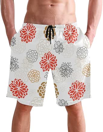 Men's Quick Dry Swim Trunks Japanese Style with Pockets Shorts Bathing