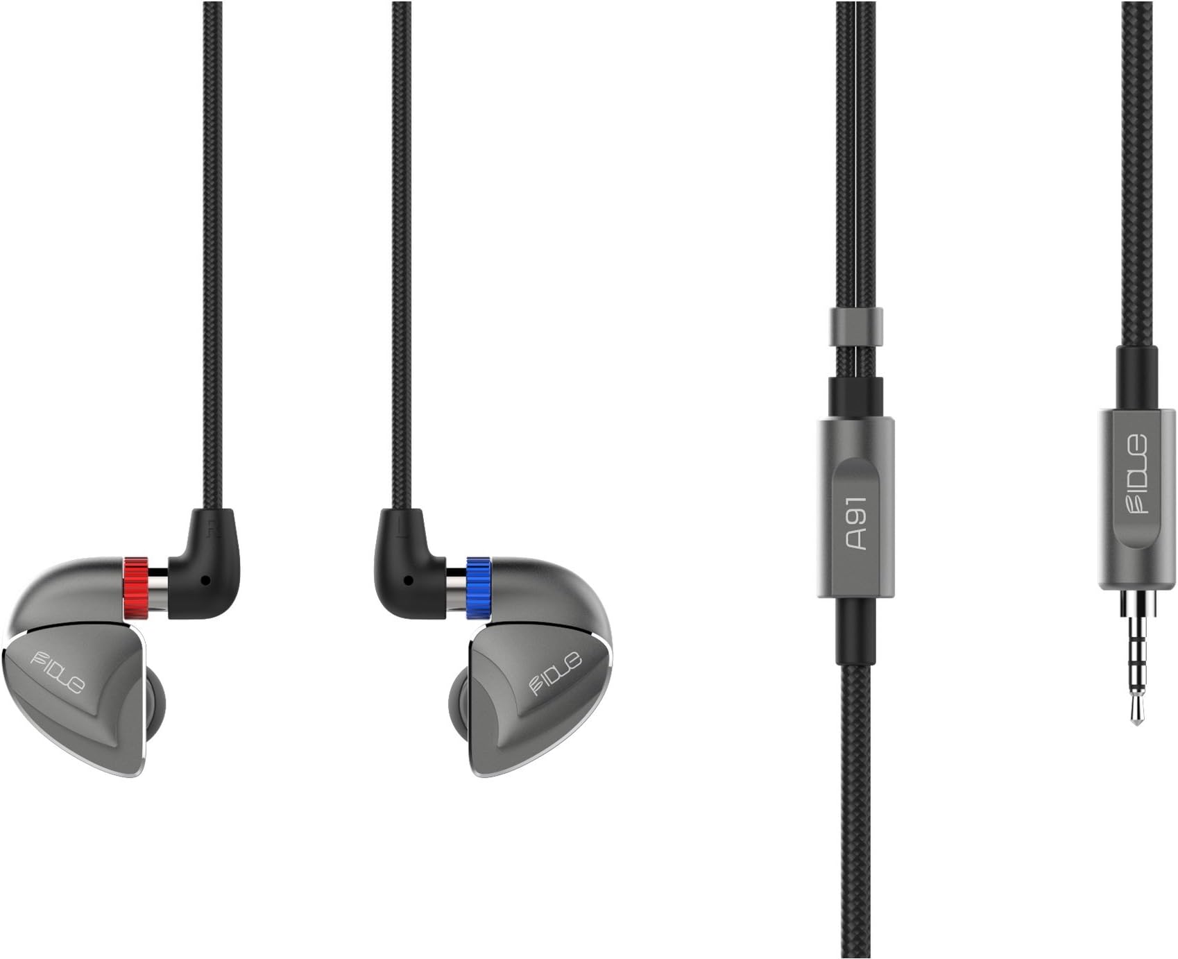 FIDUE SIRIUS - Reference Class 5 Way Hybrid, 4 Balanced Armature+Dynamic, Whole Aluminium Body, High Fidelity, Cable Detachable, In-Ear Headphones