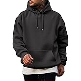 PLEPAN Hoodies for Men Casual Cotton Essentials Hoodie Pullover Long Sleeve Fleece Hooded Sweatshirts with Pockets