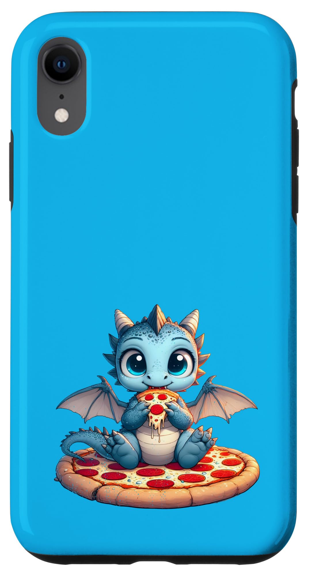 iPhone XR Cute Dragon Eating Pizza Case