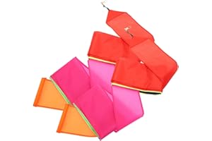 Totority 2-Pack Rainbow Tail Kite Streamers 33Ft Colorful Nylon Kite Tails for Outdoor Flying Beach Park Garden Fun