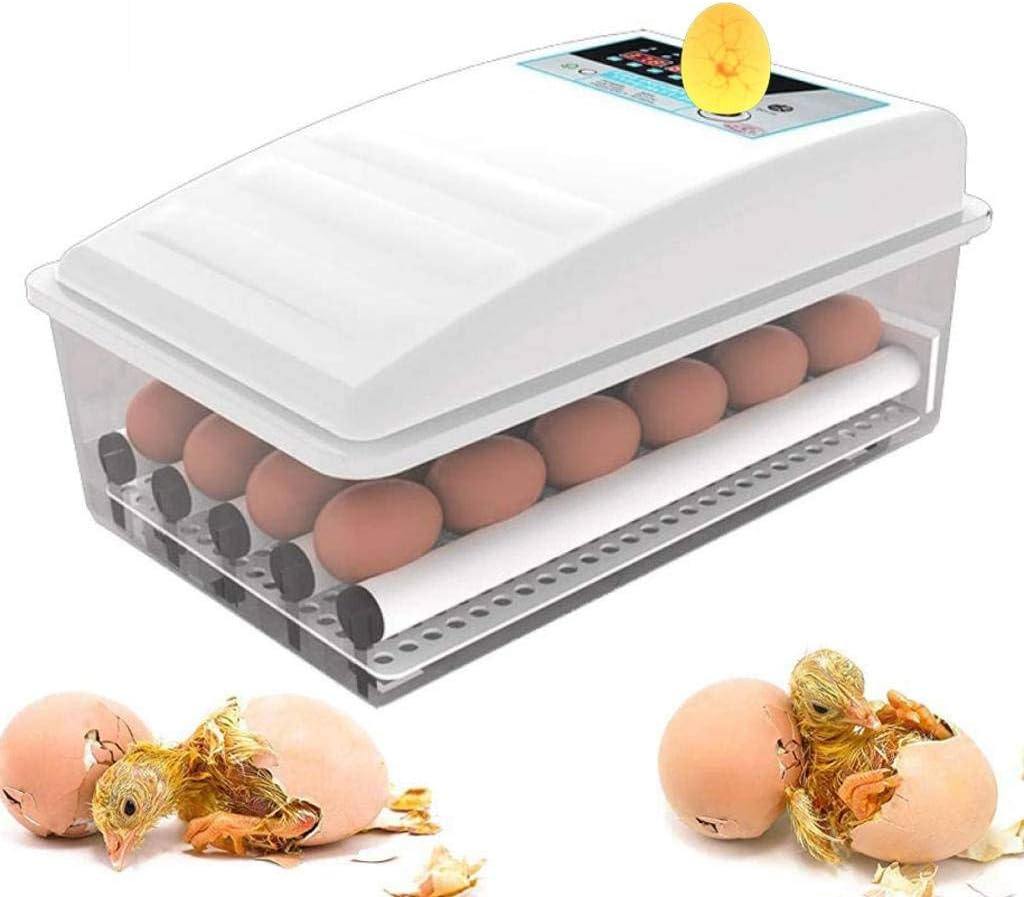 WISKEO Automatic Egg-turning Incubators, Egg Candler Tester, Incubate Auto Temperature Control, Hatching Easy to Observe, Chicken Duck Bird Goose Poultry 9 Eggs