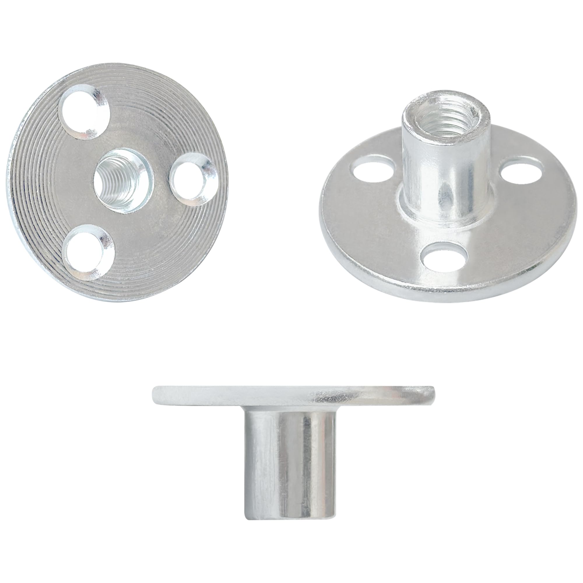 12 PCS 3 Holes Backplate Nuts,T Shaped Tee Nut (M8)