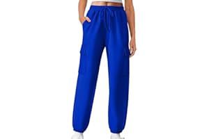 Jogger for Women Baggy Cargo Pants Cuffed Joggers for Women High Waist Sweatpants with Pockets Casual Fall Pants Activewear