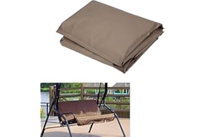 Outdoor Swing Cushion Cover,Patio Swing Cushion Cover,3 Seater Swing Seat Cushion Cover Waterproof Dust Proof for All Weather