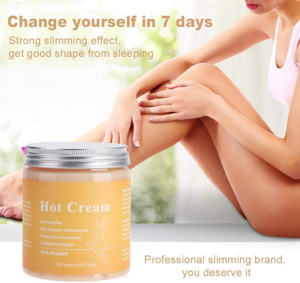 Anti Cellulite Cream 250g, Hot Slimming, Fat Burning Organic Body Toning Cream for Tummy Abdomen, Legs, Arms, Buttocks and Waist - Image 4