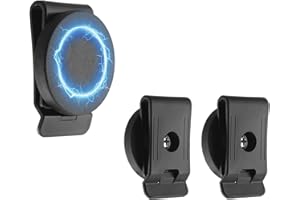 Qinwuwu 3 PCS Belt Magnetic Clips Heavy Duty Magnetic Tool Holder Black Magnet Belt Organizer for Screws Nails Screwdrivers Wrench Metal Accessories (Medium 2.16 * 2.8 IN)