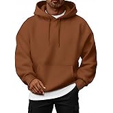 EFAN Mens Oversized Hoodies Fall Sweatshirt Winter Fleece Hooded Collar Drawstring Pullover With Pockets
