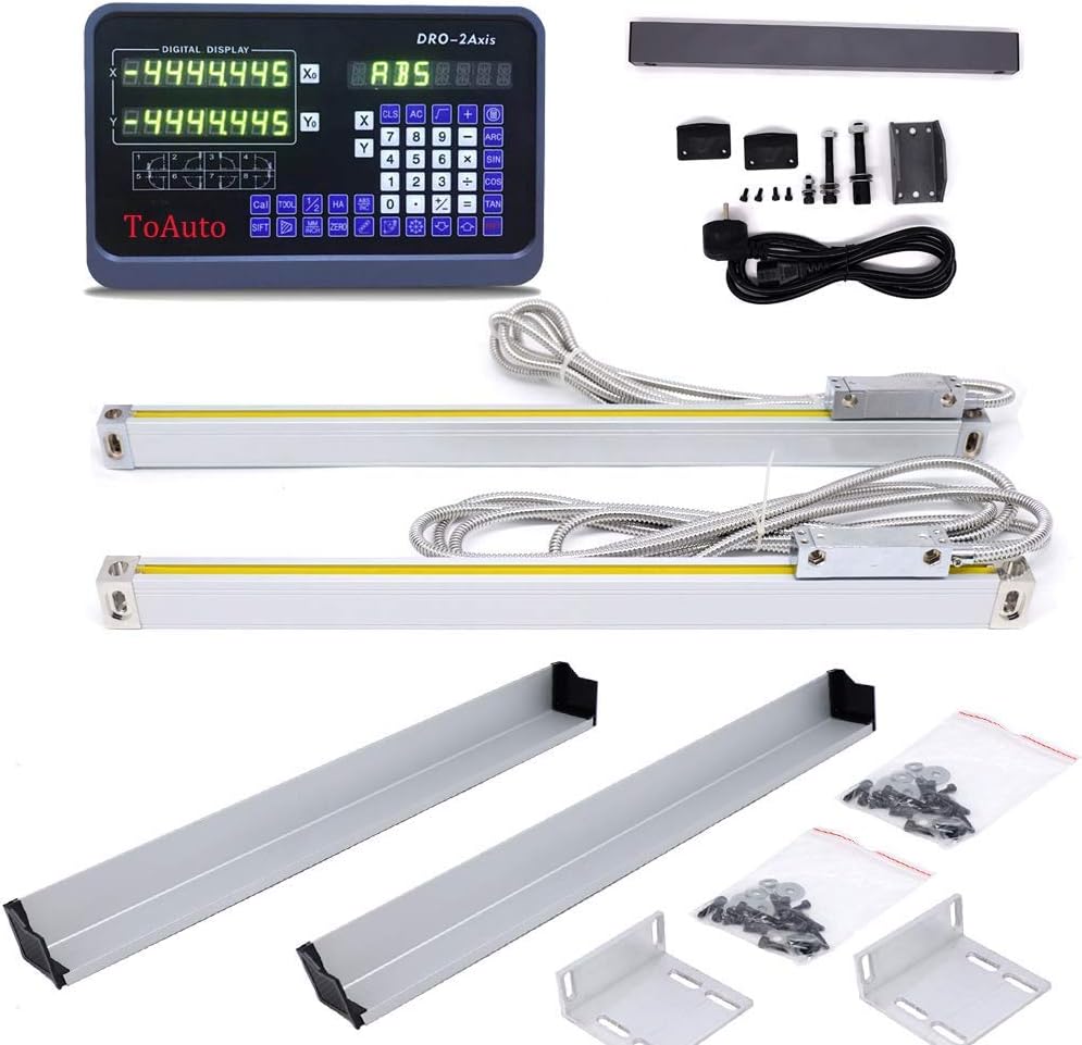 Amazon Com 8 38 2 Axis Digital Readout Linear Scale Dro Display Cnc Milling Lathe Encoder 200mm 950mm Us Stock 2 6 Business Days Home Improvement