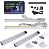 ToAuto 2 Axis Digital Readout 8'' 38'' Linear Scale DRO Display CNC Milling Lathe Encoder 200mm+950mm