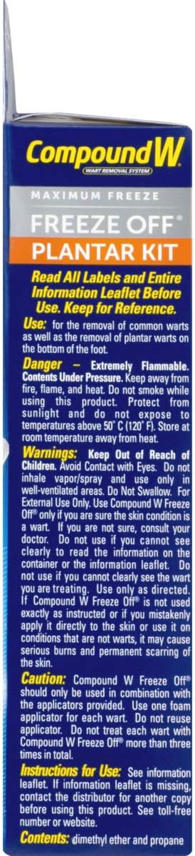 Compound W Freeze Off Plantar Wart Remover Kit, 8 Applications: Health & Personal Care