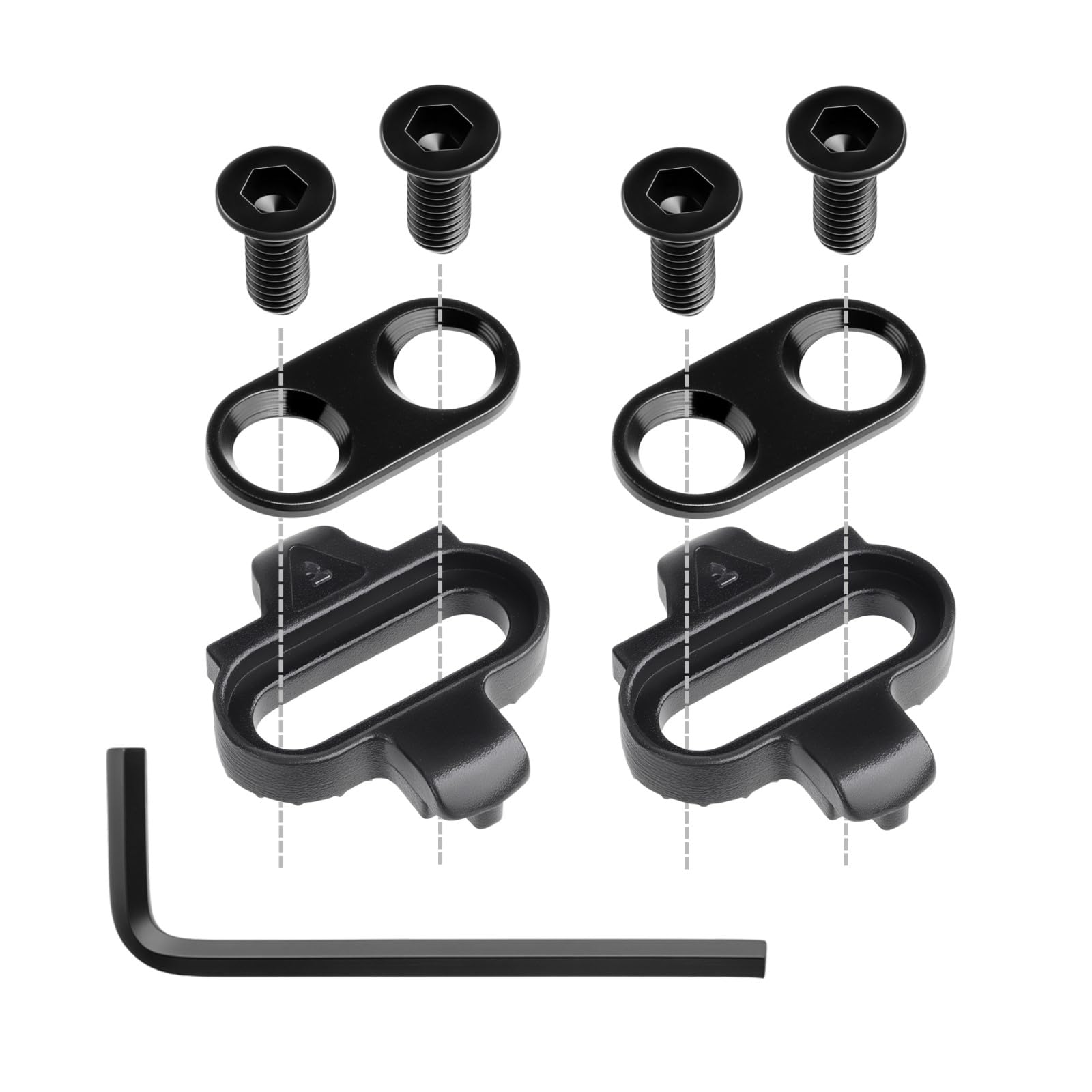 Photo 1 of Zigdiptek Bike Cleats, Compatible with Shimano MTB SPD SM-SH51&Look X-Track Pedals, Cleats for Indoor Cycling, Spinning & Mountain Biking, Long Durable Chrome-Molybdenum Steel, Allen Wrench Included