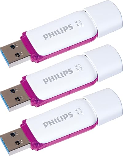 Philips Snow Edition 64GB USB 3.0 Flash Drive 100MB/s Read Speed PC Laptop