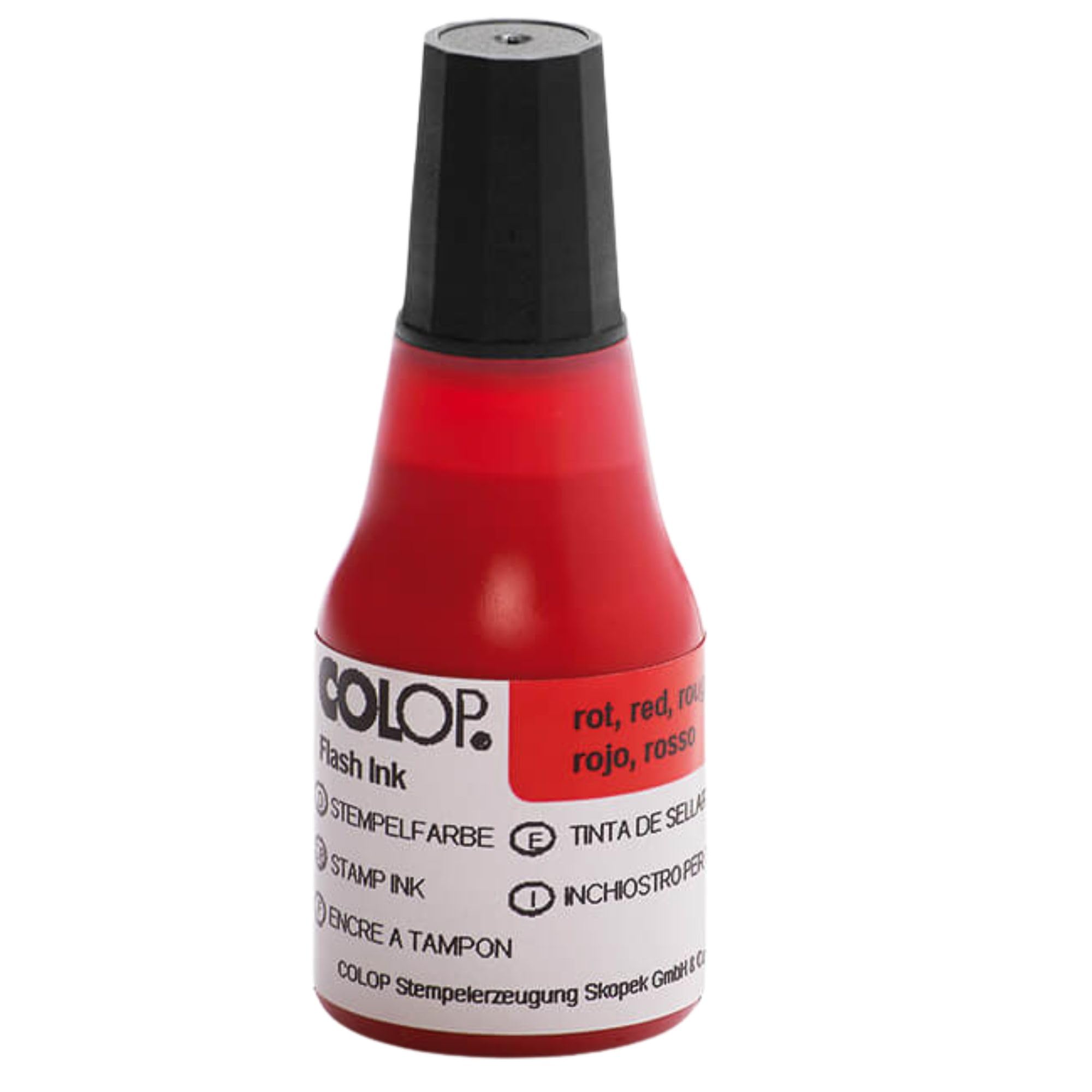 COLOP EOS Ink Red - 25ml | 146962 | Red Refill Ink for COLOP Motivation Stamps, EOS Stamps, and School stampers