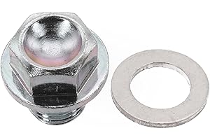 For and Acura Engine Oil Pan Drain Bolt with Washer 90009-R70-A00 Compatible with Accord, For Civic, CR-V, MDX, TL, TSX and M