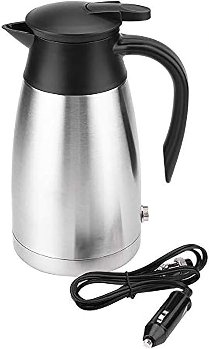 Car Electric Kettle, Outdoor Portable 12v 24v 1000ml Durable 100 Degree