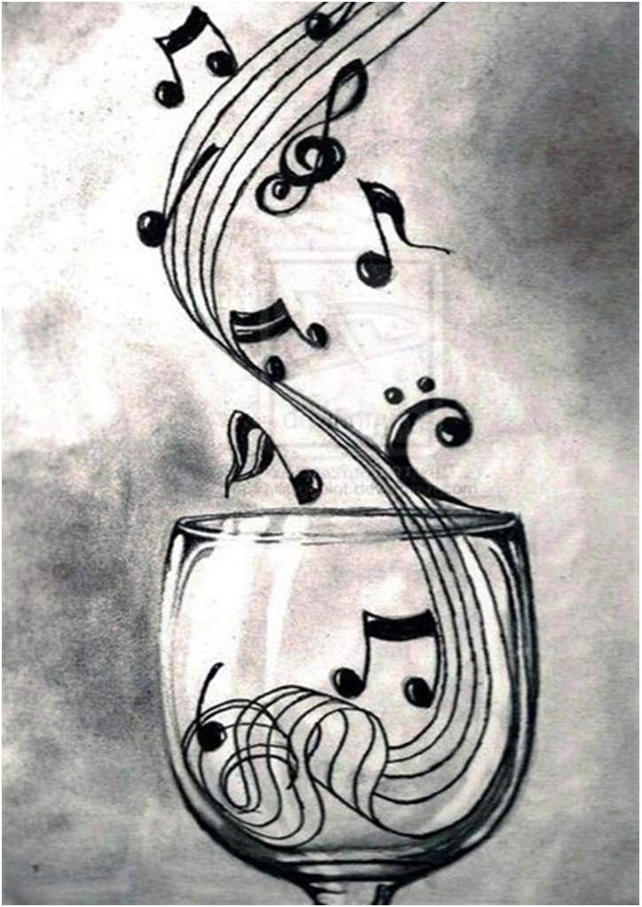 yangerous Musical Note DIY 5D Full Drill Diamond Painting Embroidery Cross Stitch Kit Rhinestone Home Decor Craft