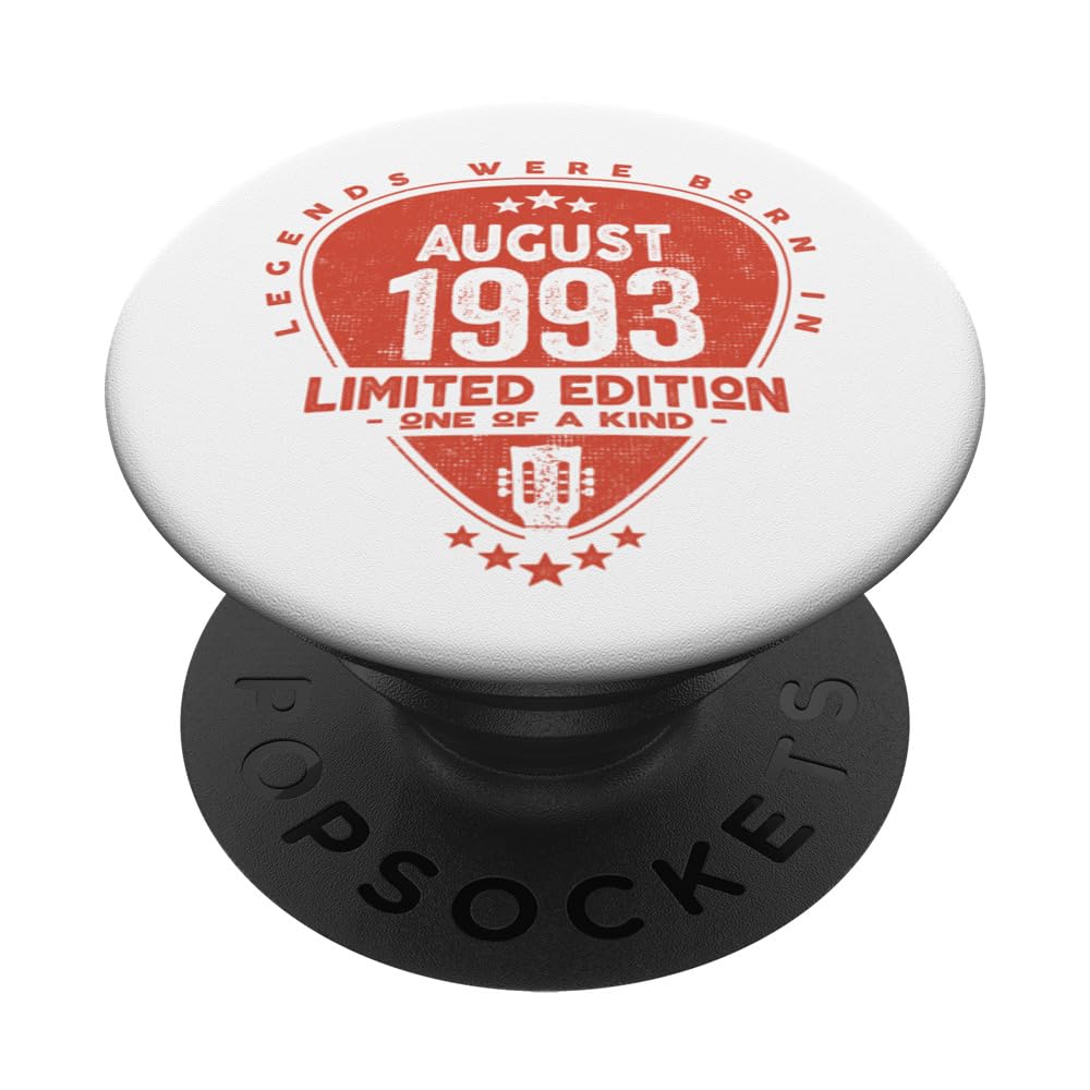 Legends Were Born In August 1993 - Guitarist PopSockets Swappable PopGrip