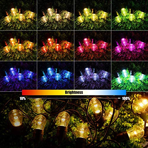 Color Changing String Lights Outdoor/Indoor 48FT RGBW LED Patio