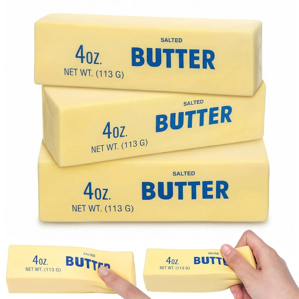 Butter Squishy, 2026 New 5.51x1.57inch Slow Rising Sensory Relaxation Tool, Premium Stress Relief Ball for Anxiety Relief, Party Favors & Office Daily Use (3 Pack)