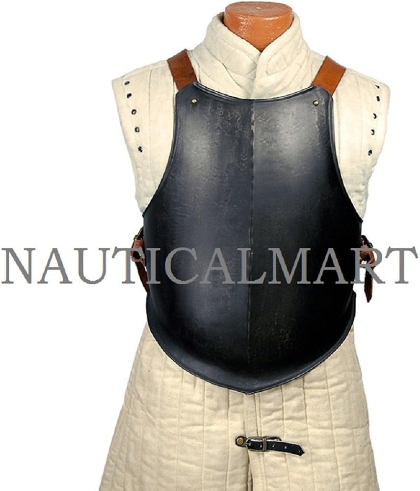 NAUTICALMART Medieval Breastplate Dark Finish LARP Steel