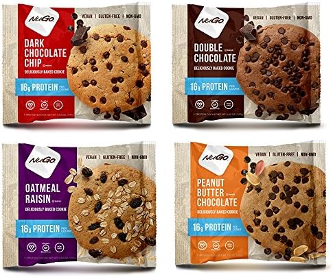 NuGo Nutrition, Vegan, Baked Protein Cookie, Non-GMO, Assortment Bundle, 4 Pack Sampler