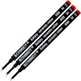 Schmidt 888 M Safety Ceramic Rollerball Refill - Red Ink (Medium Tip 0.7mm) - Pack of 3