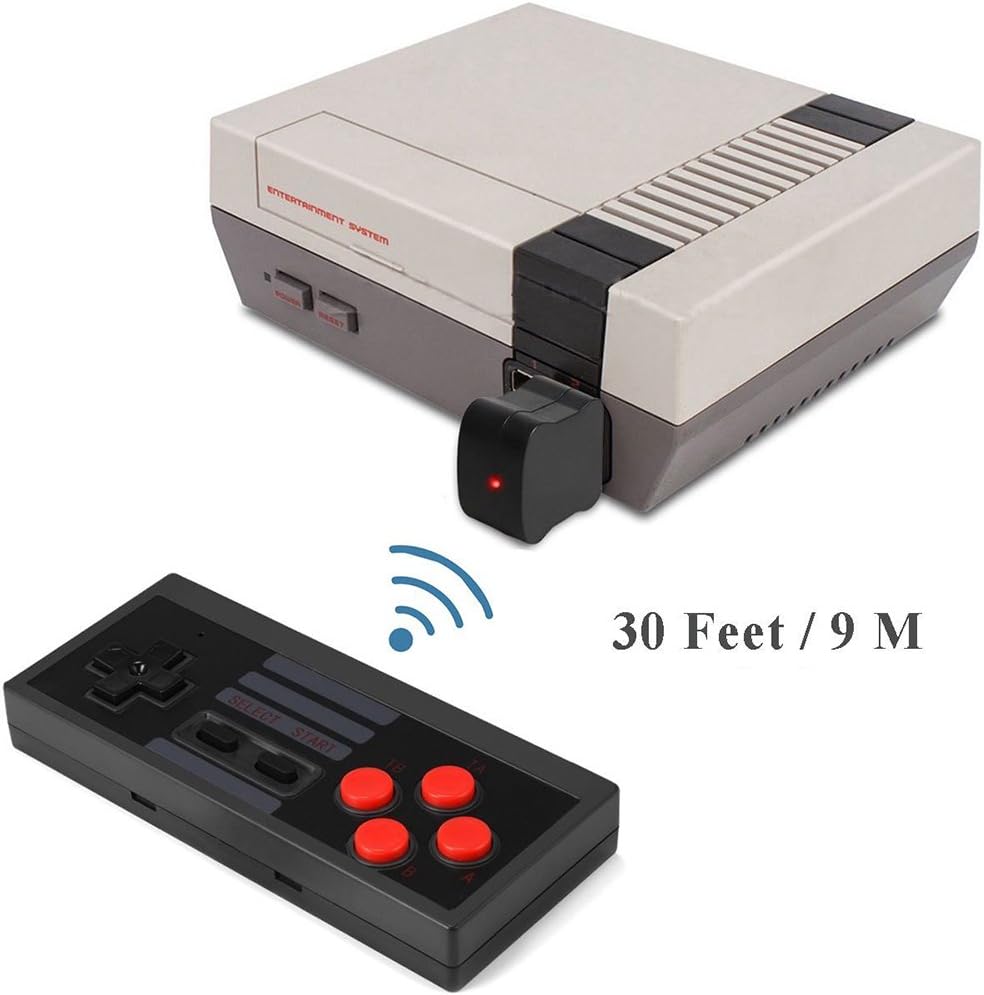 Wireless Game Controller for NES Classic Edition, NiceCo 2.4G No-Wired Gamepad Joypad with Receiver for NES Classic Gaming System Console (Black): Computers & Accessories