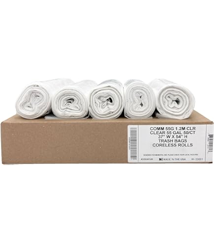 Sacs poubelle TRANSPARENT 130 litres - pack de 100 unités