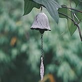 Oavand Japanese Traditional Lucky Small Wind Chimes for Outside, Iwachu Cast Iron Bless Temple Wind Bell Memorial and Sympathy Leaf Wind Chimes Outdoor or Indoor for Good Luck Garden, Patio, Balcony