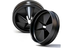 Qryuvfek 2PCS Garbage Disposal Splash Guards, 3 3/8" Upgraded Noise-Reducing Nitrile Collar Drain Plug, Sink Baffle QCB-AM Replacement for InSinkErator Evolution Series, Black