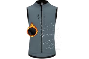YKYWBIKE Cycling Vest for Men Sleeveless Cycling Jacket Fleece Biking Vest Ykk Full Zip Cycling Gilet Windproof Bike Vest