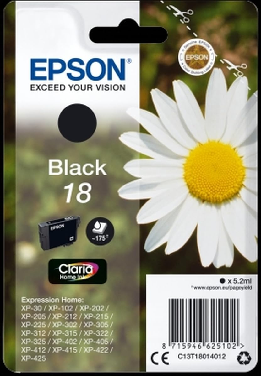Epson T1801 (18) Black Original Ink Cartridge C13T18014010