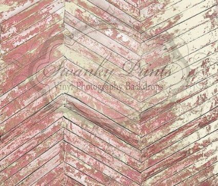 Swanky Prints SV-I130-3E95 4' x 4' Pink Cream Peeling Wood Vinyl Photography Backdrop