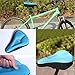 [SALE]Bike Saddle Cover/Bicycle Seat Cover,ViMall Unisex Comfortable Silicone&Memory Foam Pad Soft Gel Relief Cycling Bicycle Bike Saddle Seat Cushion Pad Cover for Mountain/Road Biking&Ride (Blue)