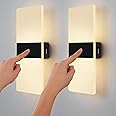 ANKBOY Rechargeable Wall Lights Set of 2 Battery Operated Wall Sconces Indoor LED Wireless USB Charging Batteries Lamps Portable Magnetic Wall Lighting for Decorative Bedroom Bedside, Warm White