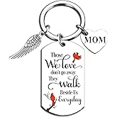 Yoxiumi Cardinal Keychain Red Cardinal Gifts for Women Bereavement Gifts for Loss of Mother Memorial Gift for Mom Sympathy Gift for Loss of Loved One Condolences Present Memorial Keychain