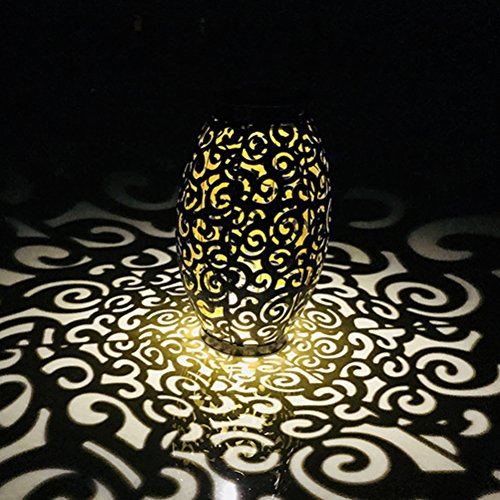 Ledmomo LED-Solar-Laterne zum Aufhängen, marokkanische Silhouette, solarbetrieben, verheißungsvolles Wolkenmuster… – Bild 3