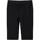 Weintee Women's Plus Size Petite Cotton Capri Pants with 3 Pockets