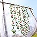 PARTY JOY 2Pcs Flower Garland Fake Rose Vine Artificial Flowers Hanging Rose Ivy Hanging Baskets Wedding Arch Garden Background Decor