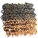 Wavy Senegalese Twist Crochet Hair Braids Free Ends Curly Synthetic Hair Extensions Kanekalon Braiding Hair Twist Dreadlocks T1B/27# 18 inch (3packs/lot) Elisha