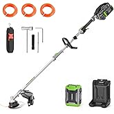 NovorikX Cordless String Trimmer, 17" Two Speed Brushless Trimmer for Weeds and Grass, Telescopic Shaft, Attachment Capable, 