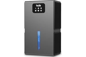 Dehumidifier ToLife Dehumidifiers for Home, 95OZ Dehumidifier for Basement 950 sq.ft, Auto Shut Off Sleep Mode Dehumidifier for Bedroom Bathroom Small Dehumidifier 7 Colors Lights, Gray