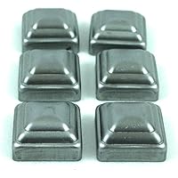 1 1/2" Pressed Steel Post Caps For Square Steel Posts (Lot of 6 Caps ...