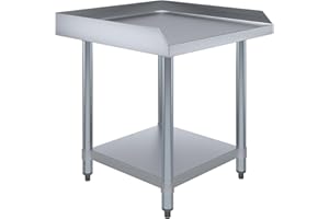 AmGood Stainless Steel Equipment Stand - Heavy Duty, Commercial Grade, with Undershelf, NSF Certified (24" Width x 24" Length)