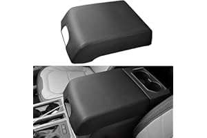 INTGET Center Console Cover for Ford F150 Accessories 2015-2020 2016 2017 2018 2019 Car Middle Lid Seat Armrest Cover Protector Elbow Cushion Pad (Black Stitches, 2015-2020)